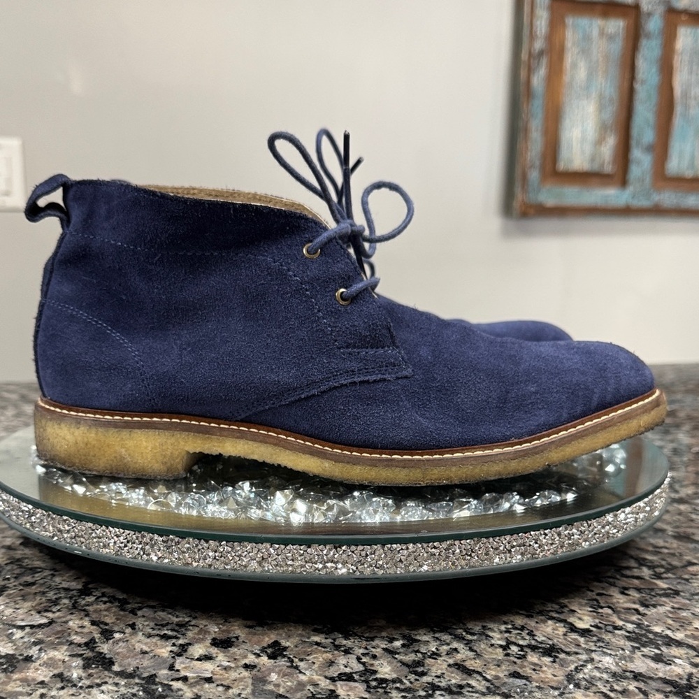 Banana Republic Deep Blue Suede Chukka Boots 9